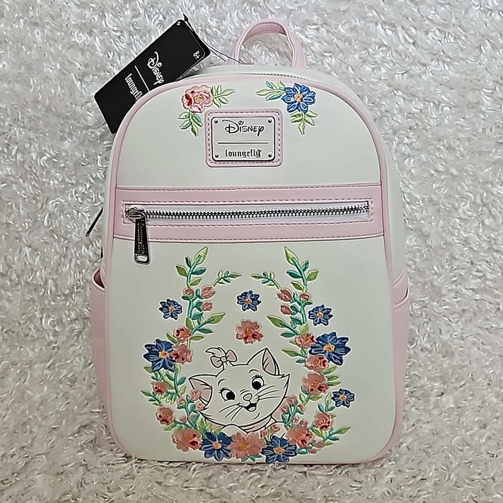 NWT Loungefly Aristocats embroidered floral mini backpack - Picture 1 of 12